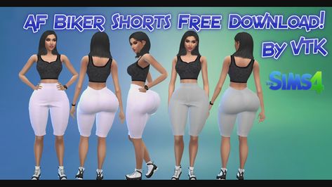 Hot Day Outfit, Sims 4 Clothing, Hot Days, Biker Shorts, Sims 4, Outfit Of The Day, Free Download, How To Wear, Clothes