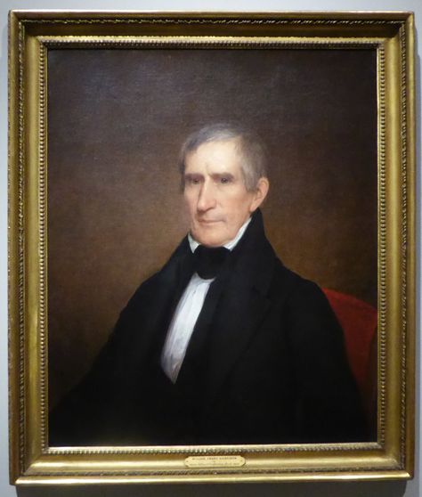 The National Portrait Gallery Washington, D.C: William Henry Harrison, Ninth President, 4 March 1841 – 4 April 1841.  He died of typhoid, pneumonia or paratyphoid fever 31 days into his term (the shortest tenure), becoming the first president to die in office. Harrison was a son of Founding Father Benjamin Harrison V and the paternal grandfather of Benjamin Harrison, the 23rd president of the US.  Artist: Albert Gallatin Hoit William Henry Harrison, Benjamin Harrison, William Henry, Framed Oil Painting, National Portrait Gallery, American Presidents, 31 Days, Founding Fathers, Portrait Gallery