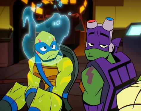 Rottmnt Leo And Donnie Twins, Leo And Donnie Rottmnt Matching Pfp, Rottmnt Donnie And Mikey, Rottmnt Disaster Twins, Leo And Donnie, Rise Of Tmnt, Disaster Twins, Teenage Mutant Ninja Turtles Funny, Tmnt 2018