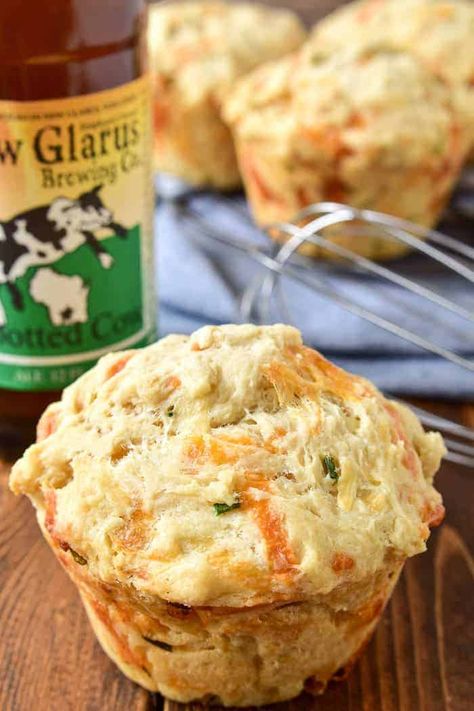 Beer Bread Muffins, Beer Cheese Bread, Oven Baked Bread, Lemon Tree Dwelling, Beer Bread Recipe, Cooking With Beer, Biscuit Bread, Muffin Tin Recipes, Lemon Muffins