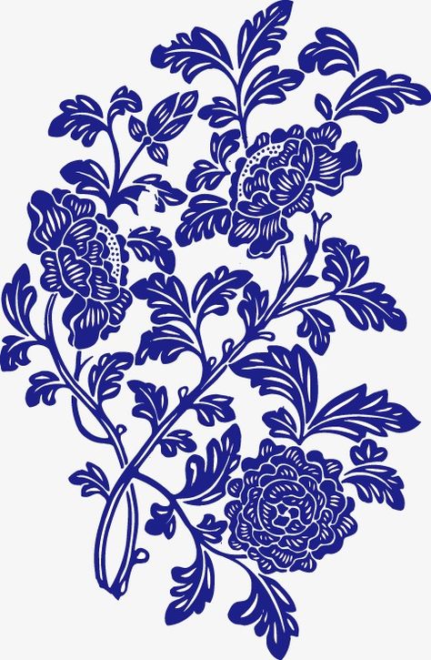 Blue And White Paintings, Chinese Porcelain Pattern, Blue Pottery Designs, Blue White Pattern, Blue And White Print, White Png, Blue And White Pattern, Islamic Art Pattern, Flower Art Images