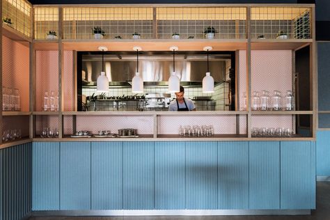 Blackwood Pantry, Cronulla, Luchetti Krelle Casino Food, Food Interior Design, Kitchen Pass Through, Kitchen Pass, Bar Detail, Design Café, Kitchen Wood, Residential Architect, Interior Kitchen