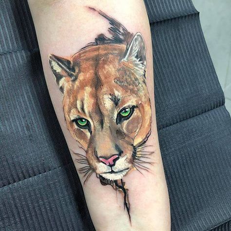 Best Tattoo Ideas - Tattoo Ideas for Men and Women with Meaning Puma Tattoo Men, Puma Tattoo For Women, Cougar Tattoo For Women, Tatoos Cat, Cougar Tattoo, Puma Tattoo, Scandinavian Tattoo, Best Neck Tattoos, Lion Tattoos