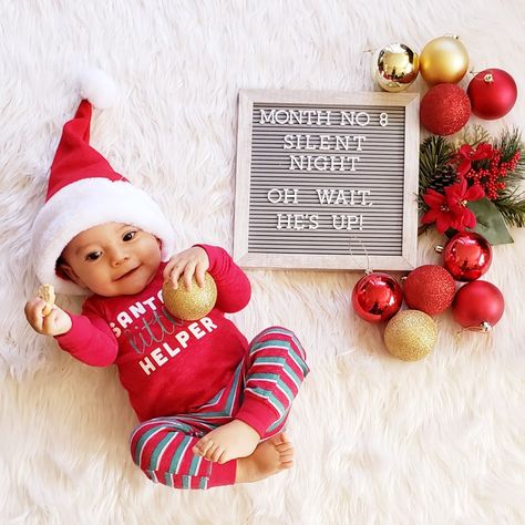 8 month letter board pictures Christmas 2 Month Old Pictures, Baby Christmas Letter Board Ideas, December Baby Milestone Pictures, December Milestone Pictures, 8 Month Letter Board, Christmas Baby Milestone Pictures, Baby Christmas Letter Board, Christmas Monthly Baby Picture, December Monthly Baby Photos