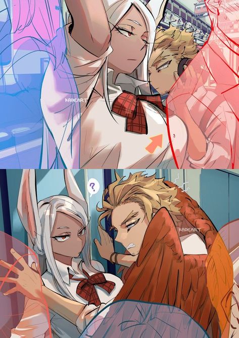 protect your bestie at all costs. hawks and miruko. credit to @kadeart on twitter. Mirko Hawks, Mirko And Hawks, Hawks And Mirko, Hawks X Mirko, Bakugo Katsuki Fanart Cute, Keigo Takami, D&d Dungeons And Dragons, Boku No Hero Academia Funny