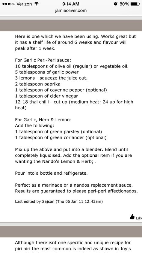 Nando's garlic, lemon, herb sauce! Lemon And Herb Sauce, Nandos Chicken Recipe, Lemon Herb Sauce, Peri Peri Sauce Recipe, Herb Chicken Recipes, Peri Peri Sauce, Lemon Herb Chicken, Chicken Dishes Easy, Herb Sauce