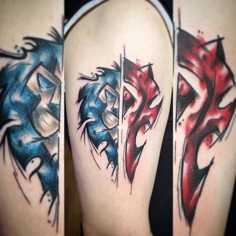 Gaming Tattoo Sleeve, Bic Tattoo, World Of Warcraft Tattoo, Horde Tattoo, Warcraft Tattoo, Wow Of Warcraft, Collage Tattoo, Graffiti Sketch, Nerdy Tattoos