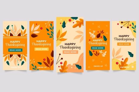 Thanksgiving instagram stories in flat d... | Free Vector #Freepik #freevector #food #design #family #thanksgiving Autumn Template, Thanksgiving Instagram, Thanksgiving Poster, Thanksgiving Background, Just Spices, Desain Ui, Thanksgiving Banner, Thanksgiving Wallpaper, Thanksgiving Sale