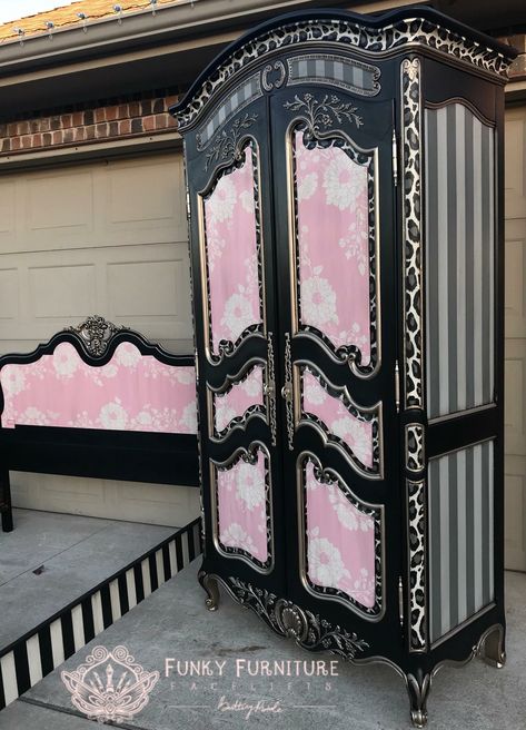 Painted Armoire Ideas, Armoire Ideas, Painted Armoire, Whimsical Painted Furniture, Whimsical Furniture, Quirky Decor, Funky Home Decor, Princess Inspired, Painting Furniture Diy