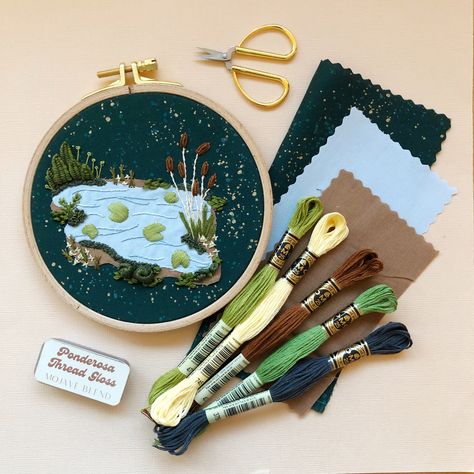 Finding Advanced Embroidery Kits: What to Look For Seeding Stitch, Pond Embroidery, Pistil Stitch, Detached Chain Stitch, Lily Pad Pond, Bullion Knot, Picot Stitch, Fly Stitch, Diy Hand Embroidery