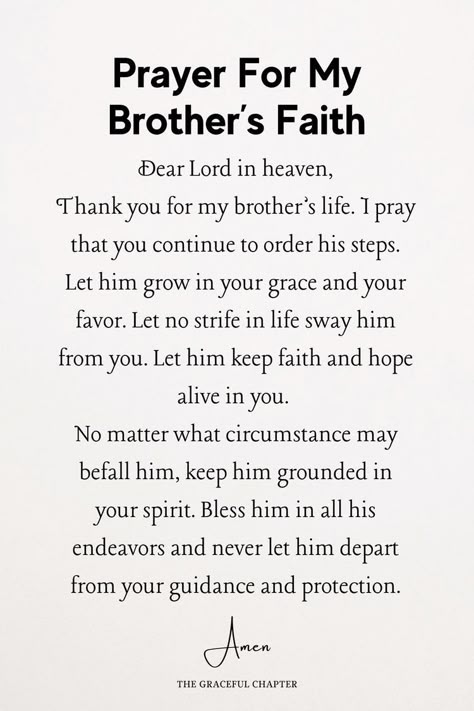 Praying For My Brother, Prayers For My Brothers Healing, Brother Bible Verse, Prayer For My Brother Strength, Prayer For My Brother Healing, Prayers For Siblings, Prayers For My Father, Prayer For Brother, Prayer List Ideas