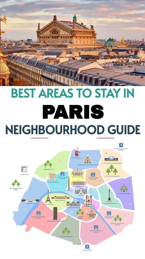 Discover a comprehensive Paris neighborhood handbook featuring top accommodation options and hotel suggestions for an unforgettable stay in the City of Light. Explore the diverse districts of Paris and find the perfect place to call your home away from home during your visit. Whether you prefer vibrant streets filled with cafes or serene parks, this guide will help you navigate through the enchanting neighborhoods of Paris to ensure a truly memorable experience. Best Areas To Stay In Paris, Paris Neighborhood Guide, Paris Accommodation, Road Trip Scavenger Hunt, Where To Stay In Paris, Paris November, Paris Neighborhoods, Hotels In Paris, Paris Hotel