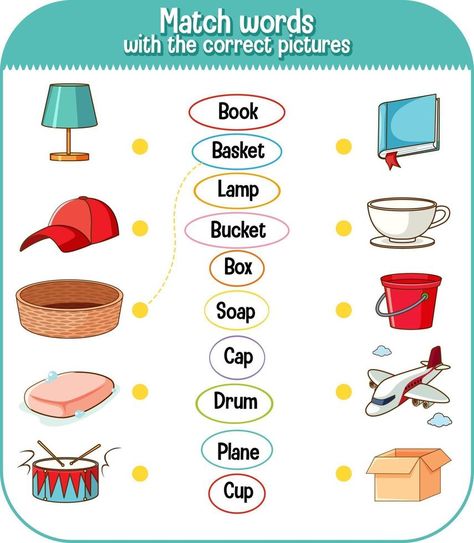 Match words with the correct pictures game for kids Matching Words To Pictures Worksheets, Memorization Games, Singular Plural, Alphabet Crafts Preschool, Alphabet Worksheets Kindergarten, Three Letter Words, Matching Worksheets, Worksheets Kindergarten, Singular And Plural