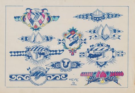 Zeis Flash – 5 – Tattoo Collection Zeis Flash, Milton Zeis, Antique Tattoo, 5 Tattoo, Vintage Tattoo Art, Old Sheets, Flash Design, Tattoo Collection, Old School Tattoo Designs