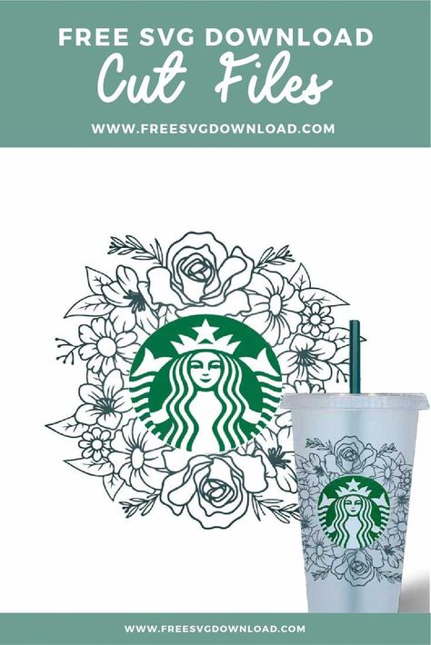 Cricut Pint Glass Ideas, Starbucks Tumbler Svg Free, Free Svg Starbucks Cup, Vinyl Flowers Cricut, Starbucks Cricut Svg, Cold Cup Wrap Svg Free, Starbucks Cup Designs Svg, Starbucks Cold Cup Svg Free, Free Tumbler Svg Files For Cricut