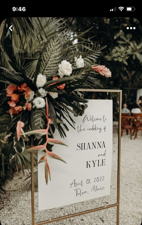 Tropical Welcome Sign Wedding, Tropical Wedding Sign, Tropical Wedding Signage, Tropical Reception Decor, Tropical Signage, Beach Wedding Welcome Sign, Tulum Decor, Tropical Welcome Sign, Mauritius Wedding