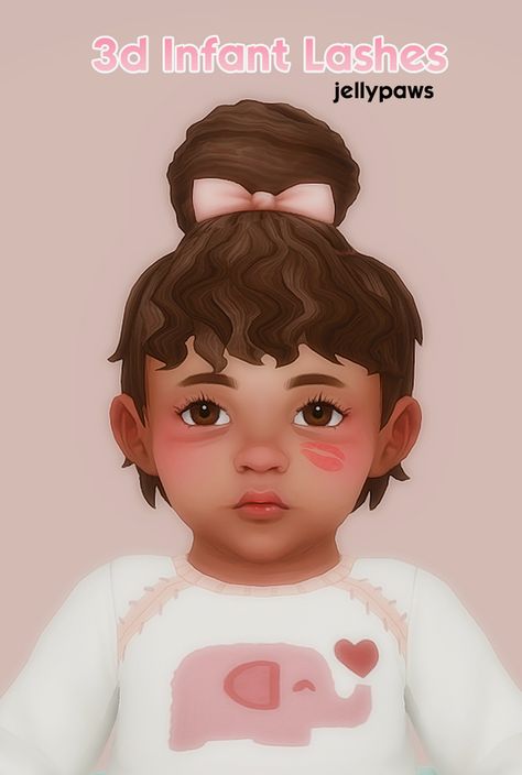 3d Infant Lashes | JellyPaws on Patreon Toddler Eyelashes Sims 4 Cc, Sims Infants, Sims Infant, Infants Cc, Infant Cc, Toddler Cc Sims 4, Newborn Items, Cc The Sims 4, Sims Poses