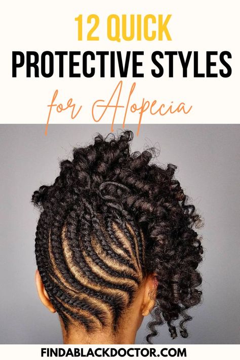 Quick Protective Styles for Alopecia Hairstyles For Alopecia, Quick Protective Styles, Black Doctor, Alopecia Hairstyles, Women Nutrition, Twist Braid Hairstyles, Health Trends, Braids For Black Women, A Ponytail