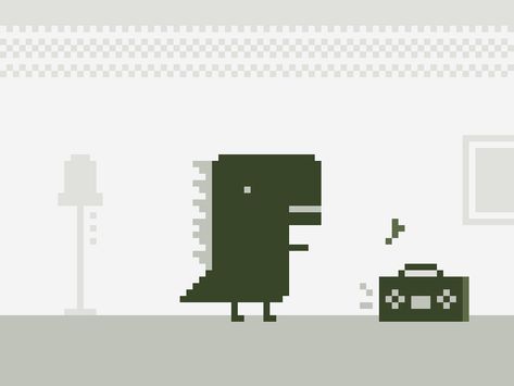 Dino Dance, Dancing Dino, Pixel Character, Pixel Gif, Pixel Characters, Pixel Animation, Alpha Patterns, 8 Bit, Art Videos