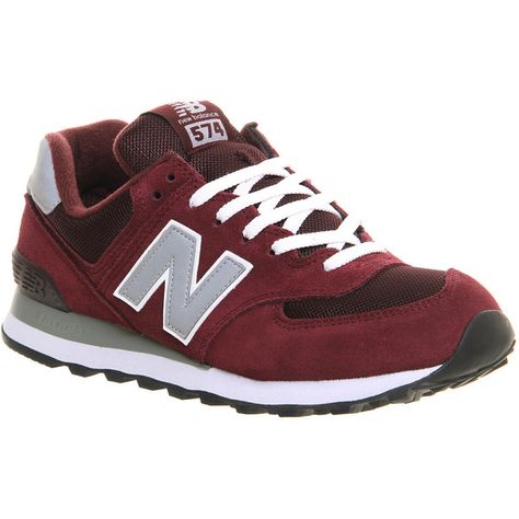 New Balance M574 ($86) ❤ liked on Polyvore featuring shoes, athletic shoes, sneakers, new balance, trainers, maroon grey, unisex sports, maroon shoes, new balance athletic shoes and retro shoes Shoes Sneakers New Balance, Maroon Shoes, Retro Running Shoes, New Balance Trainers, Grey New Balance, Balance Trainers, Shoes New Balance, Grey Trainers, Lightweight Running Shoes