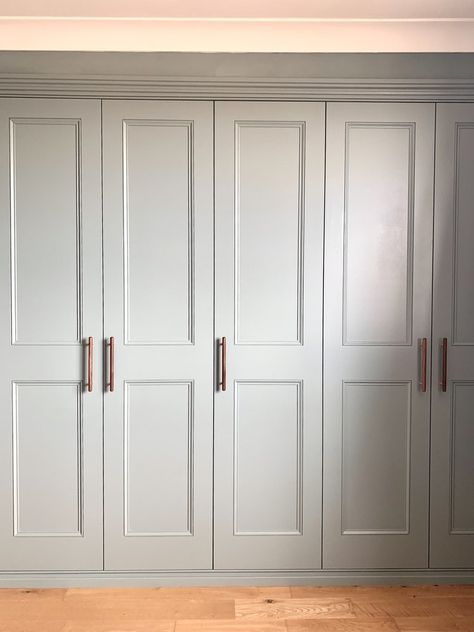 Blue Fitted Wardrobes, Extra Clothes Storage, Alcove Units, Bespoke Wardrobes, Shelves And Storage, Bedroom Built Ins, Bedroom Built In Wardrobe, Contemporary Shelving, Oval Room Blue