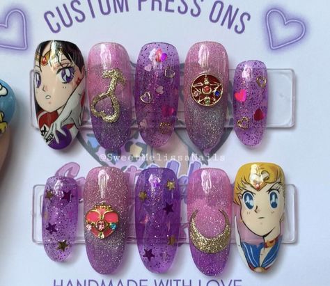 Sailor Moon Sailor Mars, Sailor Moon Nails, Moon Nails, Anime Nails, Usagi Tsukino, Sailor Mars, Nail Tech, Nail Inspo, Sailor Moon