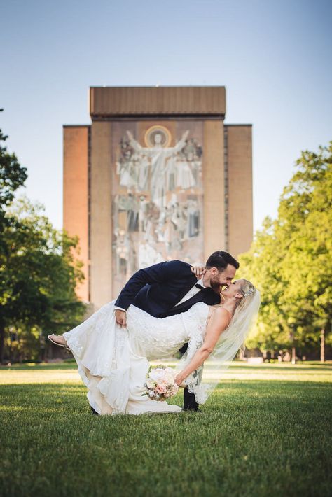 Weddings | Westley Leon Studios Notre Dame wedding photography Notre Dame Wedding, Southern Wedding Invitations, Copper Wedding Invitations, Neutral Wedding Inspiration, Monogram Invitation, South Bend Indiana, Neutral Wedding Colors, Gold Foil Wedding Invitations, Striped Wedding