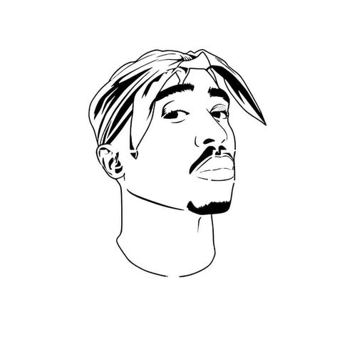 Tupac Drawing Cartoon, Tupac Stencil Art, Tupac Drawing Easy, 2pac Tattoo Design, Tupac Tattoo Design, 2pac Tattoos Ideas, 2 Pac Tattoo, 2pac Drawing, Thug Life Tattoo