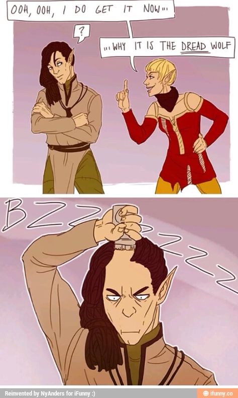 Solas with hair Sera Dragon Age Fanart, Sera Dragon Age, Dragon Age Fanart, Fen Harel, Dragon Age Comics, Solas Dragon Age, Dragon Age Memes, Dragon Age Funny, Funny Dragon