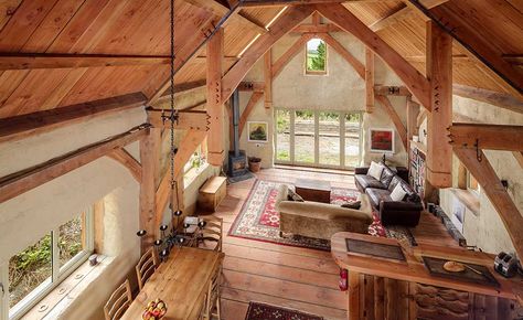 Straw Bale Building, British Cottage, Timber Frame Home, Straw Bale House, Self Build Houses, Self Build, Straw Bale, Straw Bales, Cob House