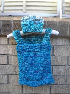 As snug as a bug in a rug: Free pattern - Slip over vest and optional beanie Knitted Tank Top Pattern Free, Knit Tank Top Pattern, Crochet Baby Hats Free Pattern, Charity Knitting, Kids Knitting, Garter Stitch Knitting, Knitting For Charity, Easy Knitting Projects, Knitting Dolls Clothes