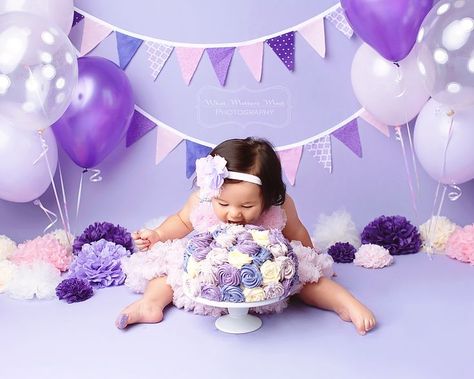 What Matters Most Photography : Broomfield, Colorado Newborn and Baby Photographer : Purple and Pink Cake Smash Purple Smash Cake, Purple Cake Smash, Butterfly Photoshoot, Pink Smash Cakes, Pink Cake Smash, Smash Cake Ideas, Purple Butterfly Cake, Half Birthday Baby, Broomfield Colorado