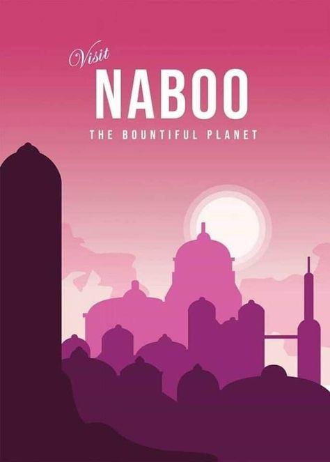 Naboo Star Wars, Minimalist Star Wars, Star Wars Travel Posters, Minimalistic Poster, Star Wars Planets, Star Wars Painting, Planet Poster, Star Wars Background, Star Wars Room