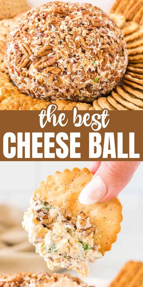 Best Cheese Ball, Cheese Ball Recipes Easy, Cheese Ball Recipe, Holiday Appetizer, Easy Cheese, Best Appetizer Recipes, Appetizers Easy Finger Food, Finger Foods Easy, Dip Recipes Easy