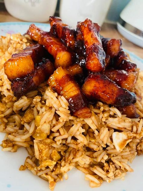 Sticky Pork Belly, Slow Cooker Pork Belly, Pork Belly Strips, Belly Pork, Chicken Lickin, Pork Bites, Pork Meals, Pork Belly Slices, Slow Cooker Recipes Pork