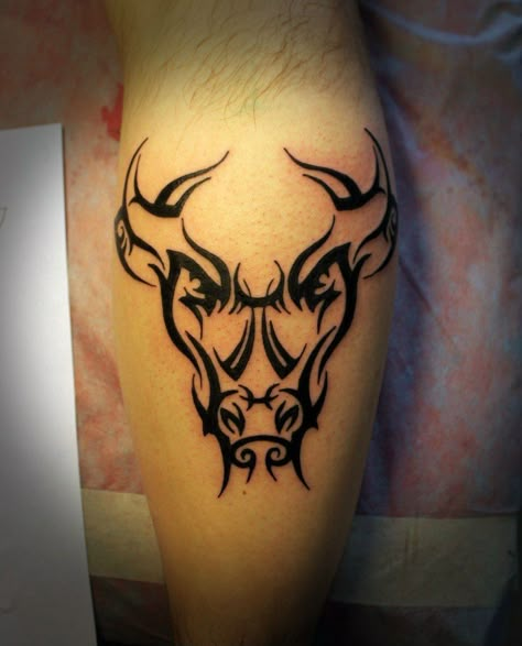 Taurus Bull Tattoos, Crest Tattoo, Om Tattoo Design, Forearm Band Tattoos, Taurus Bull, Polynesian Tattoo Designs, Bull Tattoos, Anklet Tattoos, Taurus Tattoos