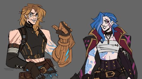 Jinx Redesign, Arcane Oc Outfits Female, Jinx Season 2, Jinx Arcane Season 2, Ekko Arcane, Arcane Art, Arcane Fanart, Group Cosplay, Arcane Season 2