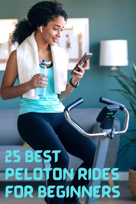 Peloton Workouts For Beginners, Best Peloton Rides For Beginners, Peloton For Beginners, Peloton Workout Plan Beginner, Peloton Cycle Before And After, Peleton Cycle, Peloton Beginner, Echelon Bike, Cycling Workout Plan