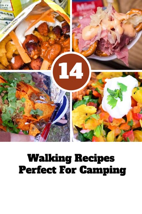 Imagine the sizzle of bacon, the aroma of freshly ground coffee filling your camp. Sounds amazing, doesn't it? With our collection of 14 walking recipes, your campfire dinners will no longer be restricted to canned food and hot dogs. Explore these simple yet delightful camping recipes that require minimal preparation and are perfect for the walking kitchen. Walking Desserts For Camping, Walking Snacks In A Bag, Walking Food Ideas, Walking Recipes, Walking Meals, Family Dinner Recipes Kids, Bag Meals, Coffee Filling, Campfire Dinners