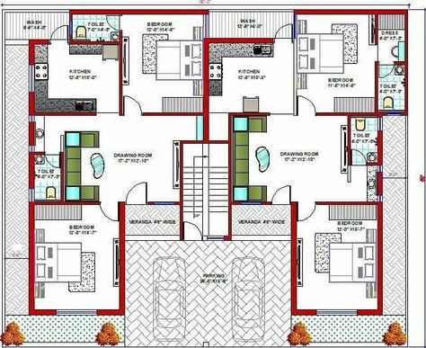 50x40 House Plans, Budget House Plans, 20x40 House Plans, Twin House, 2bhk House Plan, Bungalow Floor Plans, Affordable House Plans, Small House Floor Plans, Building Plans House