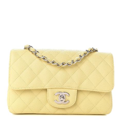 Chanel Yellow Bag, Classic Handbags, Baby Yellow, Chanel Caviar, Leather Thread, Handbag Outlet, Bag Light, Designer Shoulder Bags, Chanel Bags