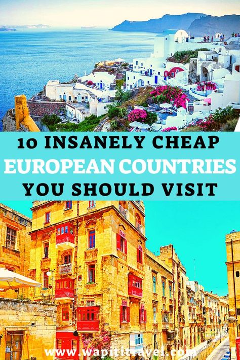 Cheapest Countries To Travel, Summer Destinations Europe, Cheap European Cities, Cheap Holiday Destinations, Cheap Trips, Places To Travel In Europe, Cheapest Places To Travel, Countries To Travel, Cheap Countries To Travel