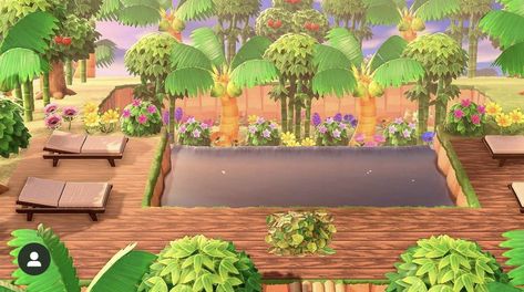 Acnh Jungle Core, Acnh Tropical Island Ideas, Tropicore Acnh, Jungle Acnh, Acnh Zen Garden, Acnh Tropical, Tropic Island, Animal Crossing 3ds, Ac New Leaf