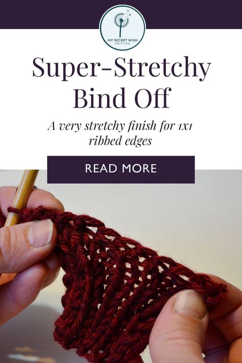 Casting Off Knitting, Bind Off Knitting, Stretchy Bind Off, Knitting Tutorials, Cast Off, Bind Off, Knitting Tutorial, Knitting Stitches, Video Tutorial