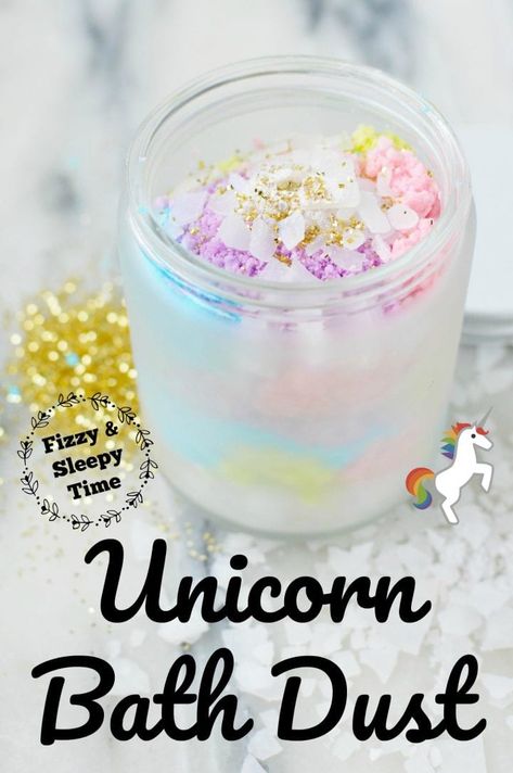 Bath Confetti Diy, Bath Crumbles Diy, Bath Potions Diy, Bath Bomb Recipe Easy Kids, Diy Bath Bombshell For Kids, Diy Unicorn Gifts, Bath Boms Diy Recipes, Bath Slime, Homemade Bath Melts