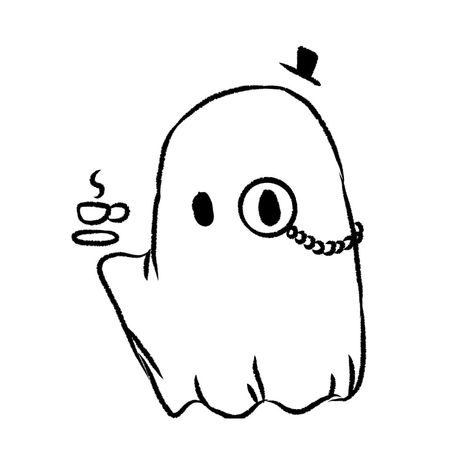 Fun Doodles Aesthetic, Chibi Ghost Drawing, Cute Ghost Pfp, Cute Ghost Doodles, Weird Jeans, Cute Ghost Drawings, Chibi Ghost, Ghost Doodle, Pop Culture Tattoos