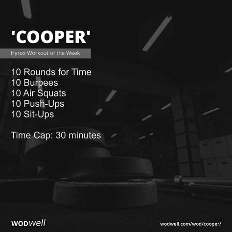 This workout was designed by Hyrox @hyroxworld and posted as one of their “Workouts of the Week.” Hyrox bills itself as a worldwide fitness competition for everybody and holds an annual “championship of fitness” event with participants from around the world. Wods Crossfit, Crossfit Workouts Wod, 30 Min Workout, Crossfit Workouts At Home, Amrap Workout, Crossfit At Home, Fitness Event, Wod Workout, Air Squats