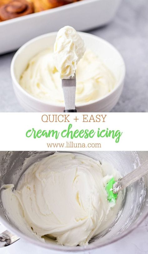 Velvety smooth cream cheese icing is the perfect blend of sweet and tangy, perfect for all of your frosting needs! #creamcheeseicing #creamcheese #icing #creamcheesefrosting Cream Cheese Icing For Cookies, Easy Cream Cheese Icing, Pretzel Maker, Cream Cheese Icing Recipe, Easy Cream, Cream Cheese Icing, Cookie Icing, Icing Recipe, Cake Frosting