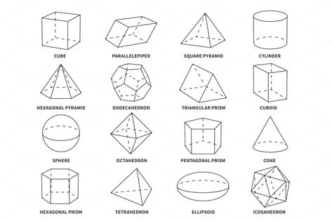 3d Shapes Worksheets, 3 Dimensional Shapes, Coordinate Geometry, 3d Triangle, 5 Piece Canvas Art, Shapes Geometric, Geometry Shape, Geometric 3d, Drawing Tutorials For Beginners