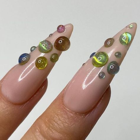 ✨ℕⓔｌƵ𝔸 ｄ𝔲ᑎ✨ on Instagram: "bubbles 🫧" 3d Bubble Nail Art, Bubbles Nails, Bubble Nail Art, Bubble Nails, Round Nails, Beautiful Nail Art, 3d Nail Art, Pretty Acrylic Nails, 3d Nails